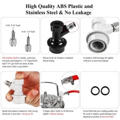 1 Pairs Corny Keg Ball Lock Quick Disconnect Set, Home Brewing Cornelius Keg