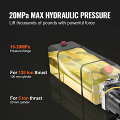 Hydraulic Pump 2950 PSI 60HZ Hydraulic Power Unit 3 HP 220V Hydraulic Power Pack