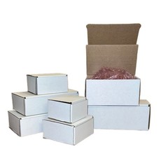 200 8x4x2 White Cardboard Paper Boxes Mailing Packing Shipping Box Corrugated…