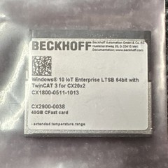 BECKHOFF CX1800-0511-1013 Windows 10 IoT Enterprise LT68 64bit w/Twincat 3