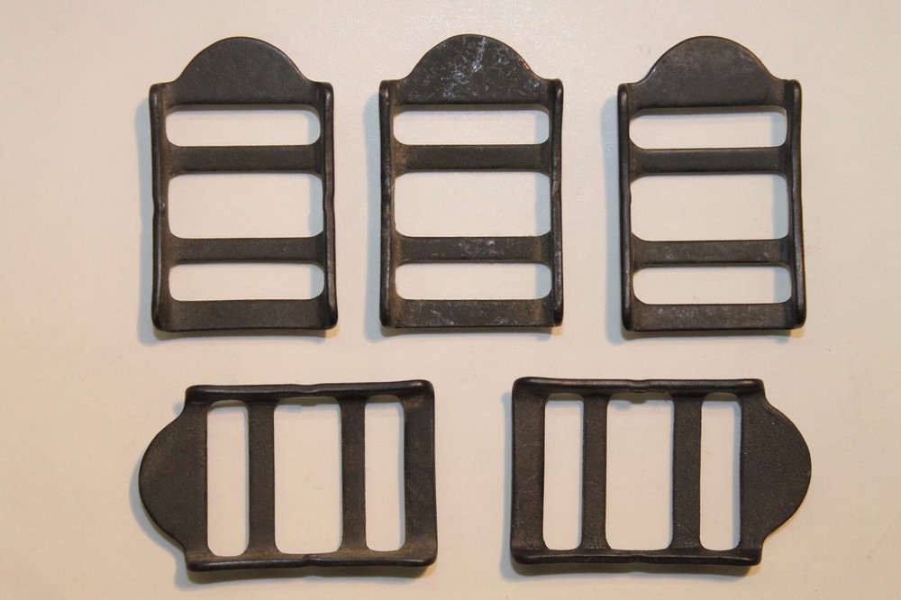 Military Webbing Strap Tongueless Tabler Buckle, 5/8″, Mil-Spec, Black. Lot of 5