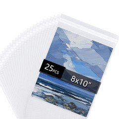 Acid Free 1.496Mil (Single Side) Crystal Sealed Clear Bags for 9X12 Art Prints,