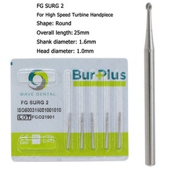 WAVE Dental Round Surgical Burs Carbide Bur High Speed Long FG / FG SURG 2 4 6 8
