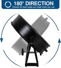 BILT HARD 24″ 8100 CFM Industrial Drum Fan 3 Speed for Garage UL Listed