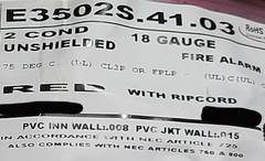 Carol E3502S 18/2C Solid Plenum Fire Alarm Security Wire Cable FPLP Red /100ft