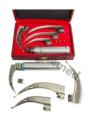 LARYNGOSCOPE MACINTOSH INTUBATION SET OF 4 BLADES AND ONE HANDLE EMT ANESTHESIA