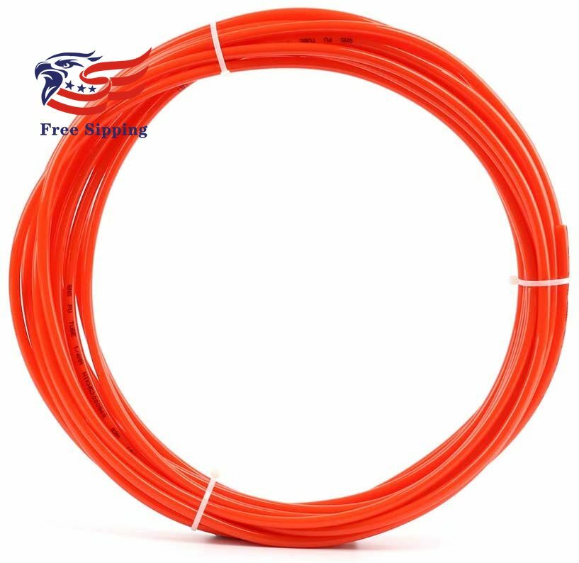 5mm OD X 3mm ID Pneumatic Air Line Tubing Nylon Air Hose Line 32.8ft (Red)