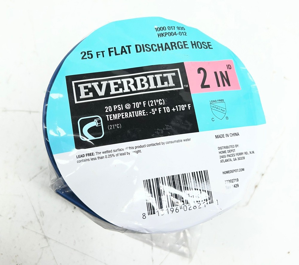 Everbilt 2 in. I.D. x 25 ft. Polyethylene Discharge Hose