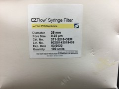 EZFlow Cat No 371-2215-0EM Syringe Filter 25mm 0.22um PES Lot 91 PCS