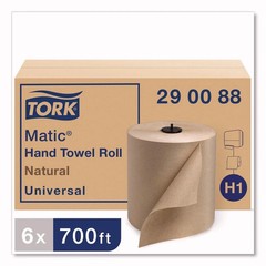 Tork 290088 7.7″ x 700 ft. Matic Hardwound Roll Towel – Natural (6/CT) New