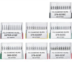Dental Diamond Burs Egg Football Shape 379-023C/368-023C/379-023XF Coarse Fine