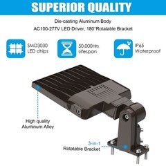 150W LED Parking Lot Light Outdoor Commercial Outside Security Flood Lighting