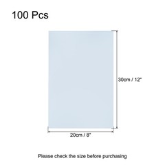 100 Pcs 12″x8″ Shrink Wrap Bags Blue Clear Heat Shrink Wrap