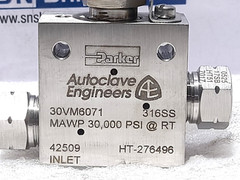 Parker Autoclave Engineers 30VM6071 Needle Valve MAWP 30,000 PSI @ RT