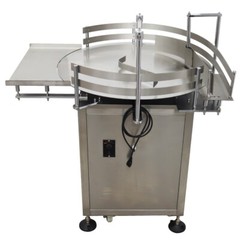 Round Bottles Accumulation Table 31.5in Bottle Turn Rotary Sorter w/Castors Move