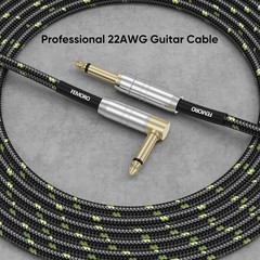 Guitar Cable 10 ft, Instrument Cord 22AWG, Gold-Plated 1/4 Inch Jack, for Ele…