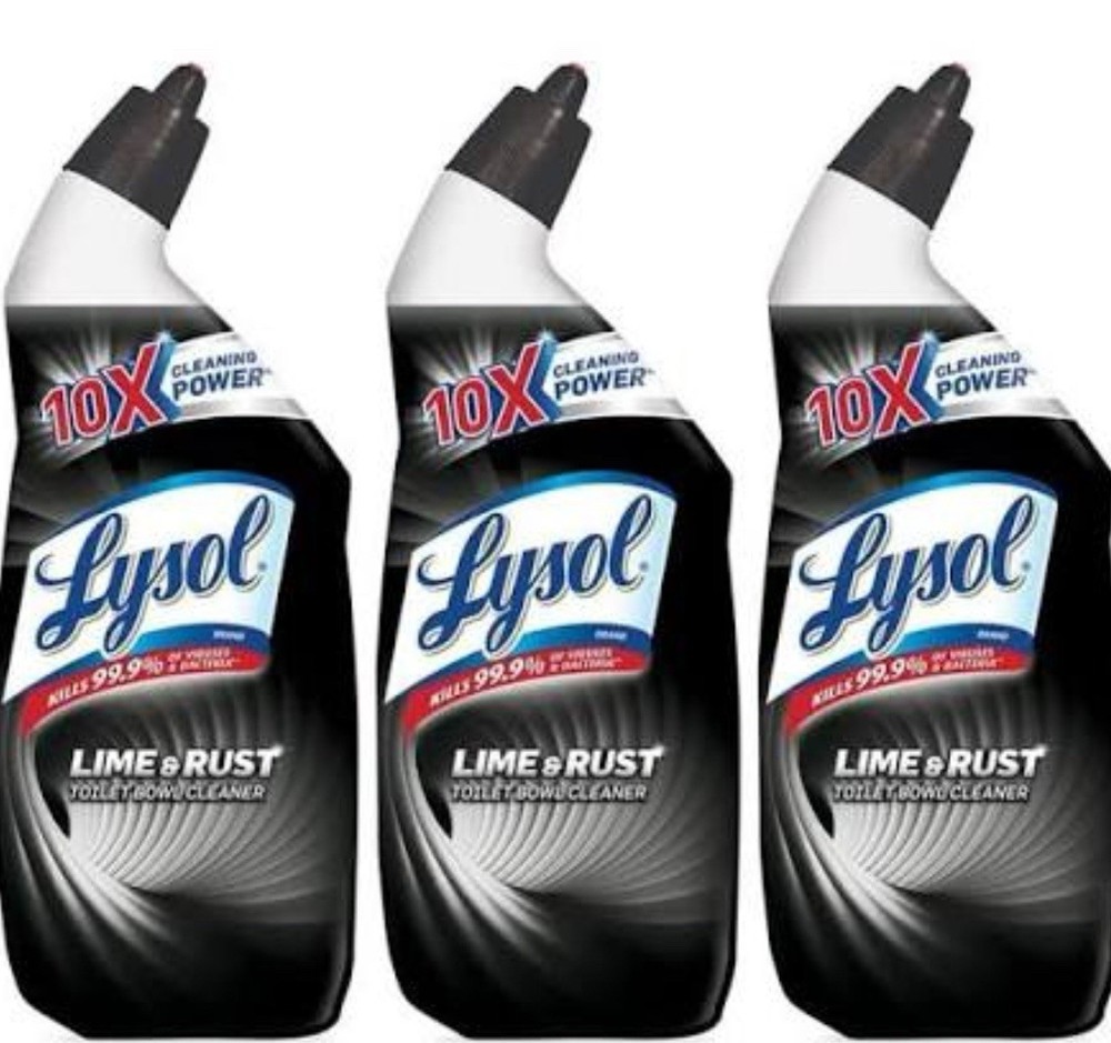 LYSOL Brand Disinfectant Toilet Bowl Cleaner w/Lime/Rust Remover 3X