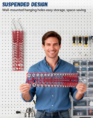 57pc Nut & Bolt Thread Checker, SAE & Metric, Drill Gauge Set