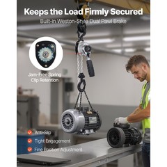Uimoso Manual Lever Chain Hoist 1/2T 1100lbs 5ft Lift Alloy Steel Lifting Tasks