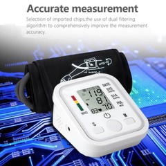 Automatic Upper Arm Blood Pressure Monitor Pulse Meter BP Machine Voice Talking