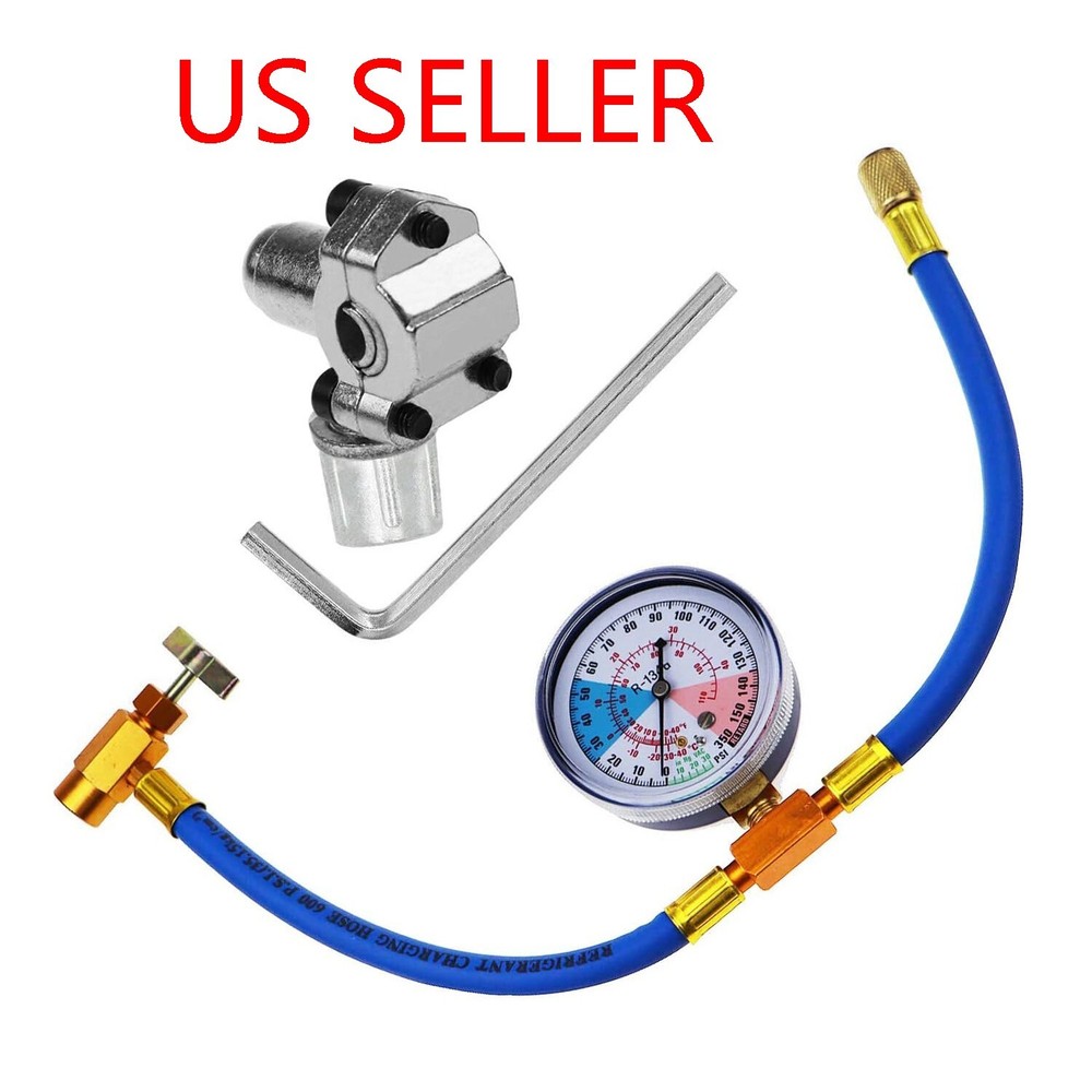 BPV31 Bullet Piercing Tap Valve Kit Refrigerator Fluoridation w/ Pressure Gauge