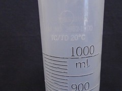 NALGENE Plastic Polypropylene 1000mL TC/TD Graduated Cylinder Hex Base 3662-1000