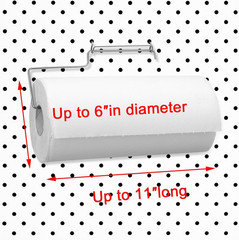 Blulu 2 Pack Peg Board Paper Towel Holder Stainless Steel Craft Hooks Pegboard A