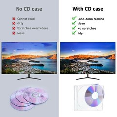50 Pack 10.4 mm Standard Single Clear CD Jewel Case with Assembled Clear Tray