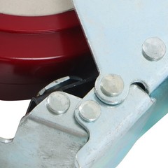 4Pcs Polyurethane 8″ × 2″ Heavy Duty Swivel Caster Wheel With Belt Brake Casters
