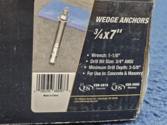 (QTY 10) Hillman 371960 Power Stud 3/4″ x 7 In. Zinc-Plated Wedge Anchor