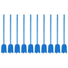10Pcs, 8.7″ ABS Plastic Silicone Resin Mixer Paddle Blue