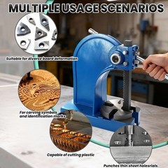 Arbor Press 2 Ton Lever Bench Mountable Bearings Cast Iron Manual Desktop Blue