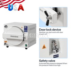 18L Class N Dental Autoclave Steam Sterilizer High Temperature Sterilization US