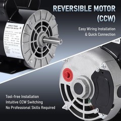 230V 3450 RPM 3.7HP Electric Motor Compressor Duty 56 Frame 1 Phase 5/8″ Shaft