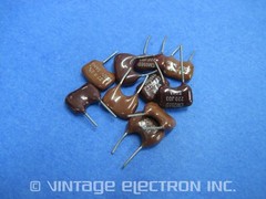 (10) SAHA Silver Mica Radial Capacitors: 22pF x 500VDC, 5% (Short Leads)