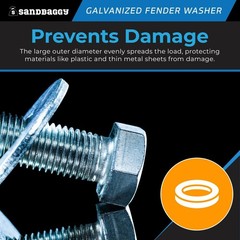 Sandbaggy 5/16” x 1-1/2” Galvanized Fender Washer (Zinc Plated)