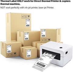 500/1000 Fanfold Direct Thermal Labels 4″x6″ For Zebra Rollo iDRPT Polono Elton
