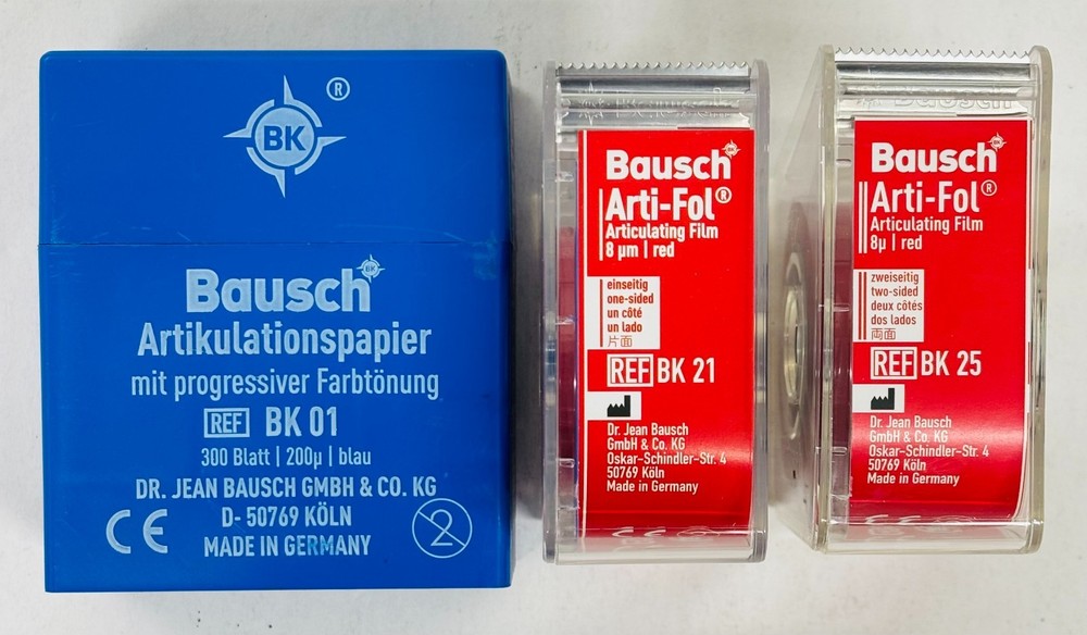 Bausch Articulating Papers BK21,BK25&BK1