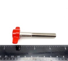 3/8″ Thumb Screw T Bolts Red Butterfly Tee Wing 1 1/2″ Plastic Knob Stainless
