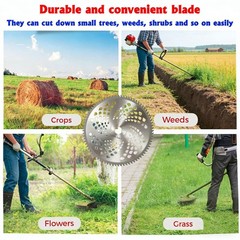 10″ x 80T Carbide Tipped Blades,2Pack 80 Tooth Brush Cutter Blade for Weed Ea…