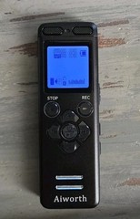Aiworth E36 16GB Digital Voice Activated Recorder, Sd Card USB, Cords New Other