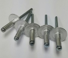 100 PCS LARGE FLANGE ALUMINUM POP RIVETS 3/16″ X 3/4″ BIG HEAD STEEL