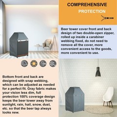 Kegerator Cover with 600D Waterproof Oxford Fabric for Protecting Outdoor or …