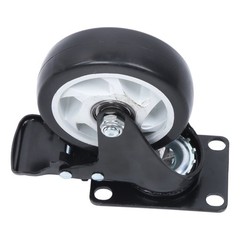 4 Pcs 2200Lbs With Brake And White Hubs 4 In Swivel Caster Wheels Heavy Duty