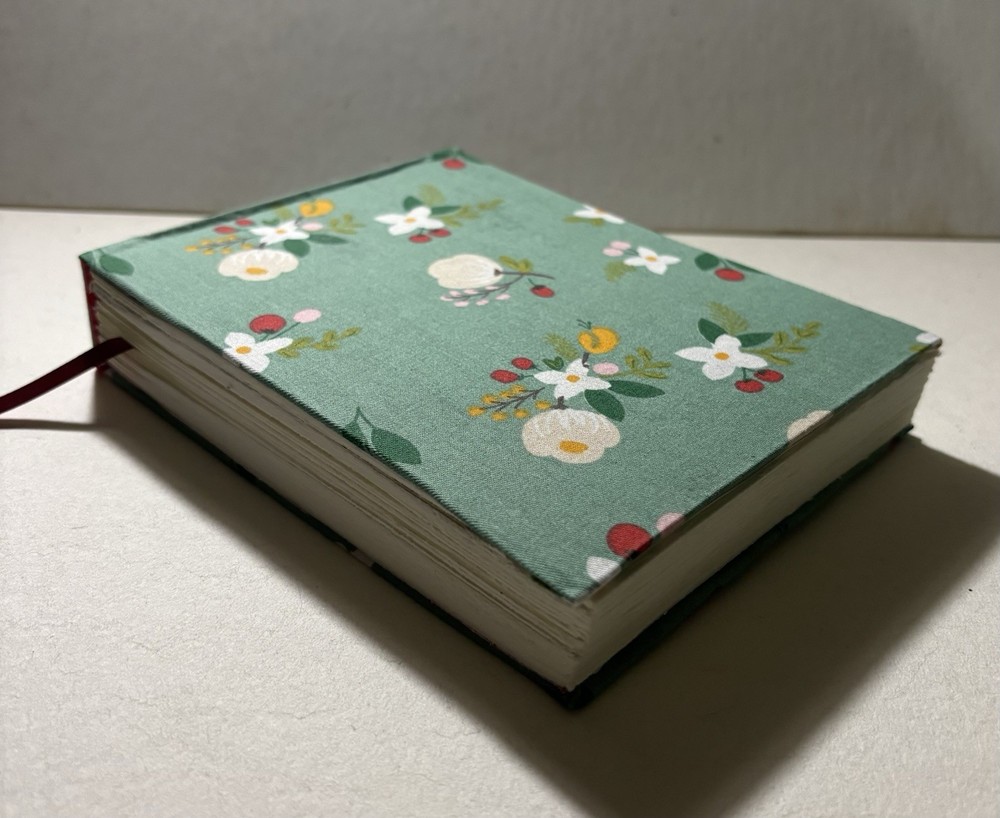 Handmade Flower Fabric – Arches Sketchbook Blank Book – 6.5 in. x 5 in.