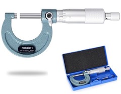 Carbide Tipped Outside Micrometer Kit – 0.001″ Graduation, Rust-Resistant Finish
