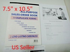All-Purpose Carbonless Sales Order Book 7.5″ x 10.5″ 2-Part US Seller