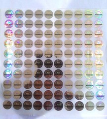 200 ROUND Pair serial 14 MM TAMPER EVIDENT SECURITY VOID HOLOGRAM LABELS SEALS
