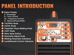 5-in-1 Aluminum AC DC TIG Welder 220V Pulse 200A Digital MMA TIG Welding Machine
