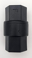 1/2″ FNPT x 1/2″ FNPT Polypropylene Check Valve FKM Seals Viton Black 0300366